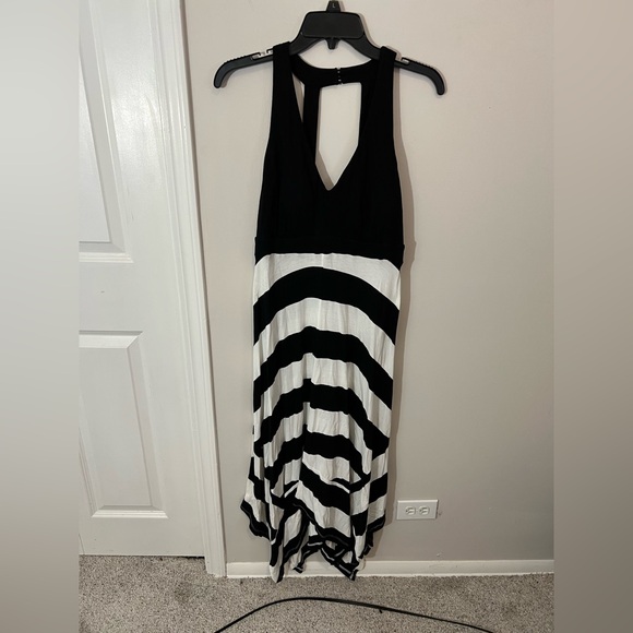 Women's Inc International Concepts Striped Maxi Dress Black White Striped - Picture 3 of 7